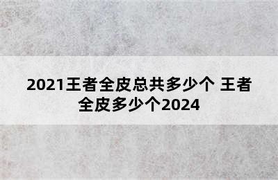 2021王者全皮总共多少个 王者全皮多少个2024